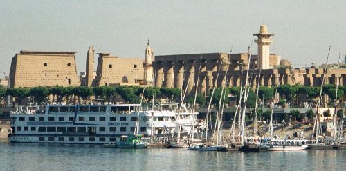 Luxor view of the Nile and temples