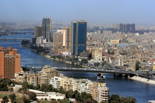 View from Cairo Tower towards the World Trade Center